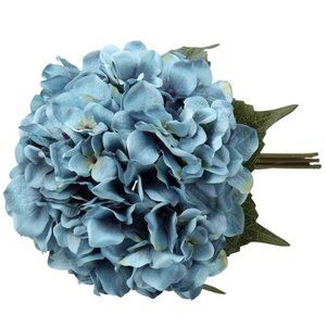 Blue Hydrangeas Wedding Bouquet Flowers Floral Home Vase Decor ~ New